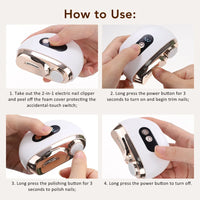 Electric Automatic Nail Trimmer and Polisher