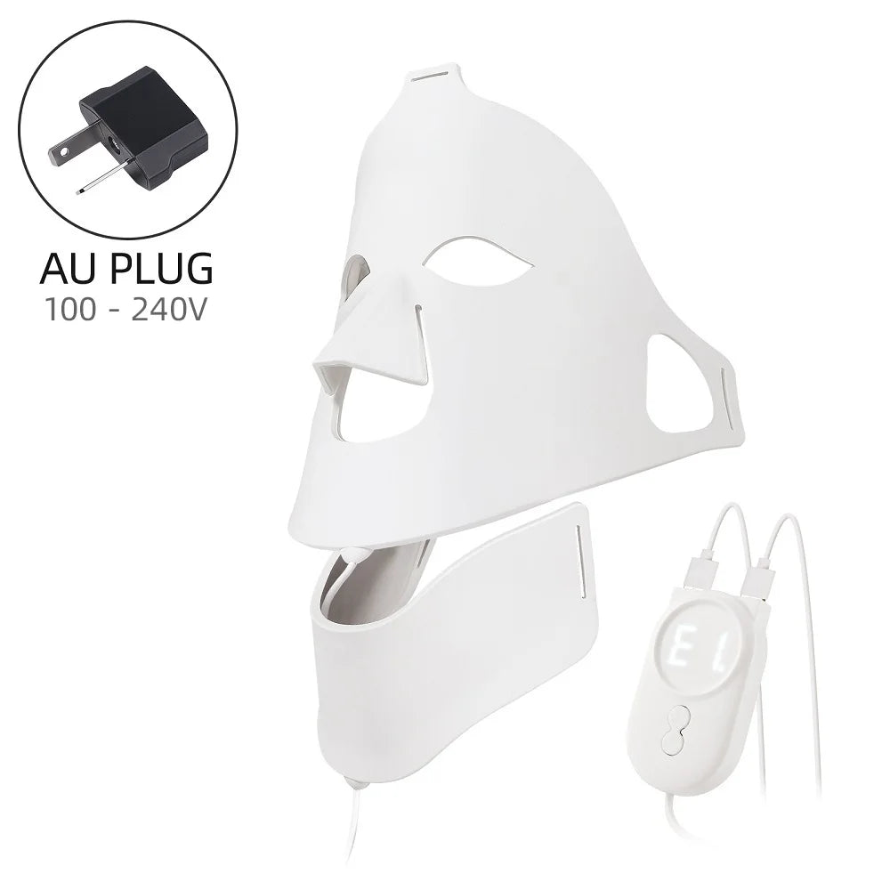 Flexible Silicone LED Light Therapy Mask for Face and Neck - 27