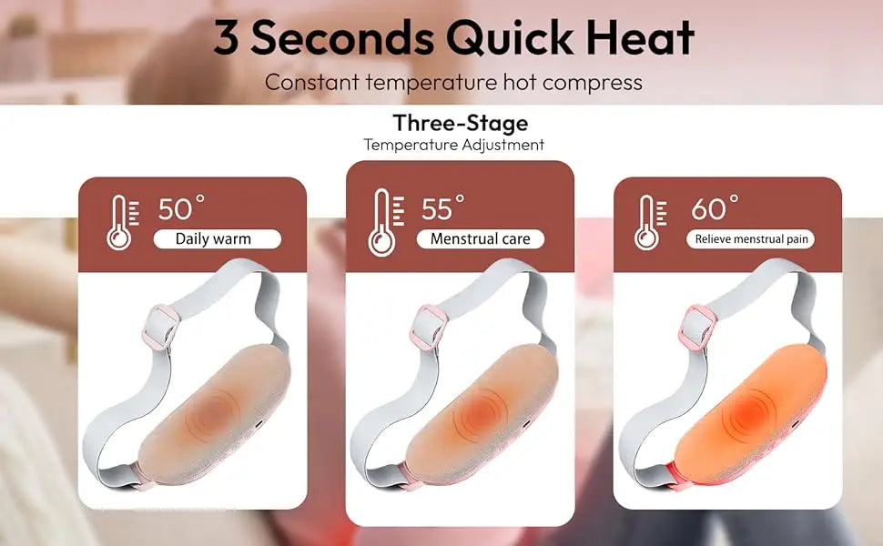 Portable Heated Massage Belt for Cramp Relief - 9