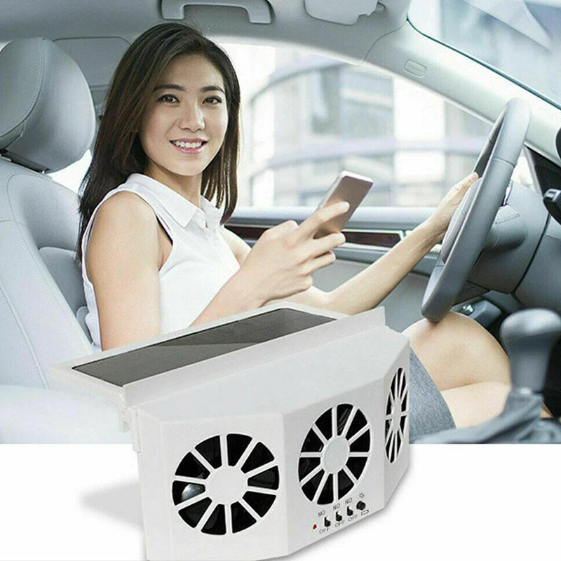Solar-Powered Car Window Ventilation Fan - 3