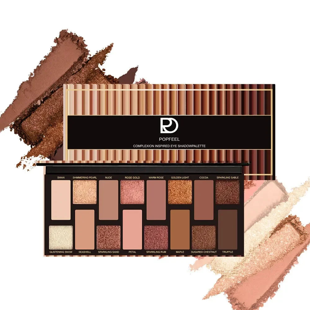 16-Color Waterproof Shimmer and Matte Eyeshadow Palette - 2