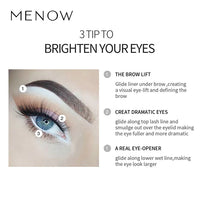 12-Piece Waterproof White Eyeliner Pencil Set