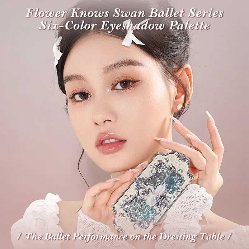 6-Color Swan Ballet Eyeshadow Palette - 6