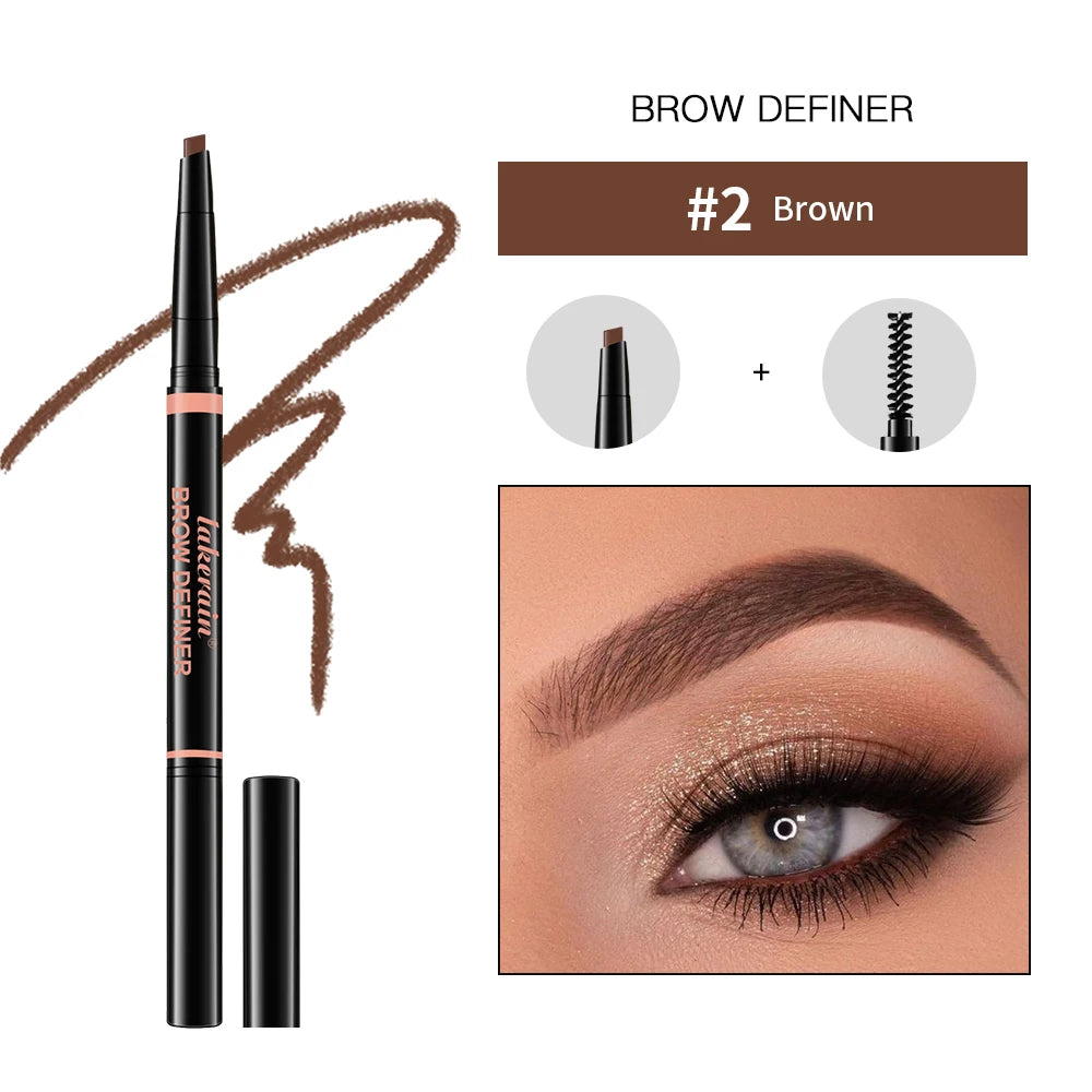 Waterproof 2-in-1 Triangle Tip Eyebrow Pencil - 21