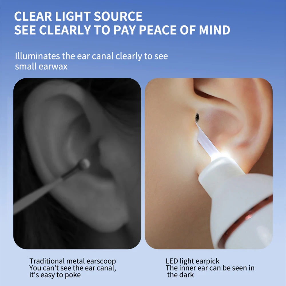 Electric LED Ear Wax Removal Vacuum Cleaner - 3