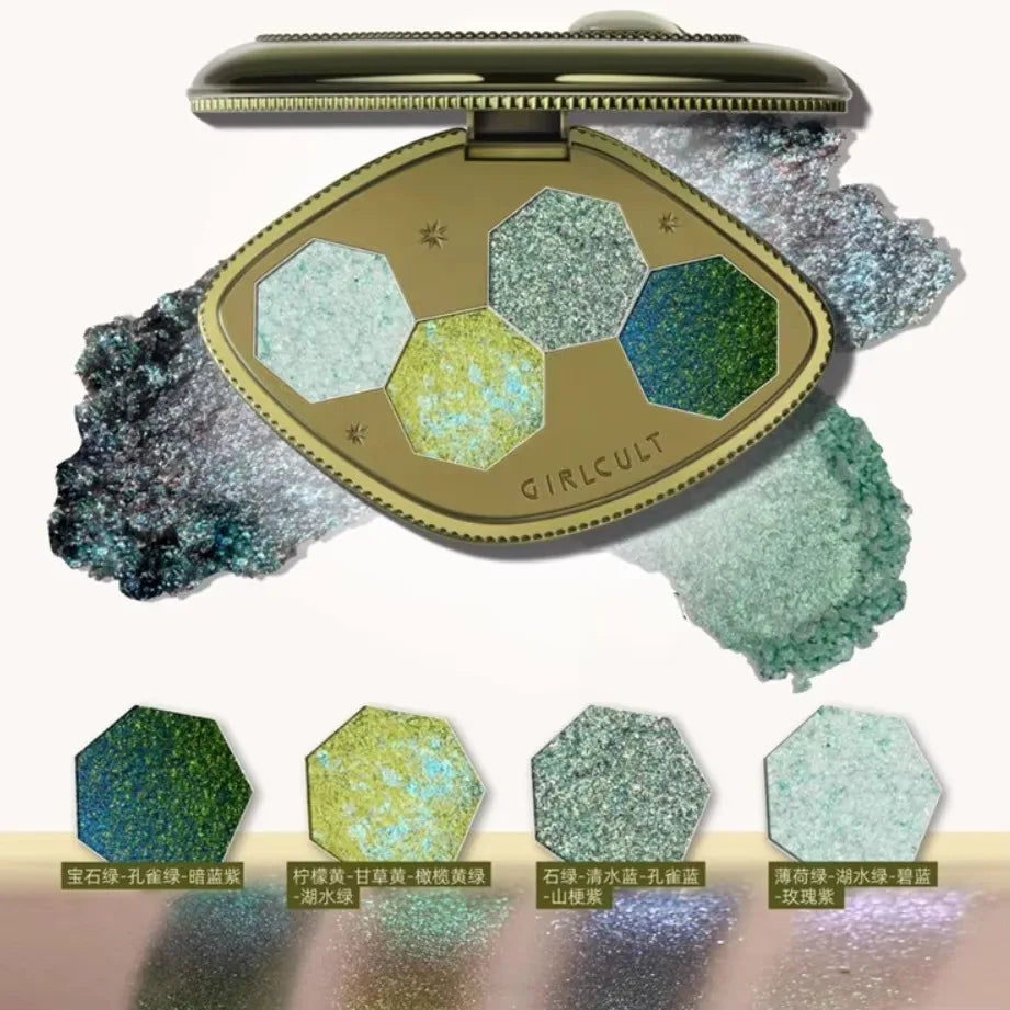 4-Shade Chameleon Eyeshadow Palette for Long-Lasting Shimmer Looks - 4