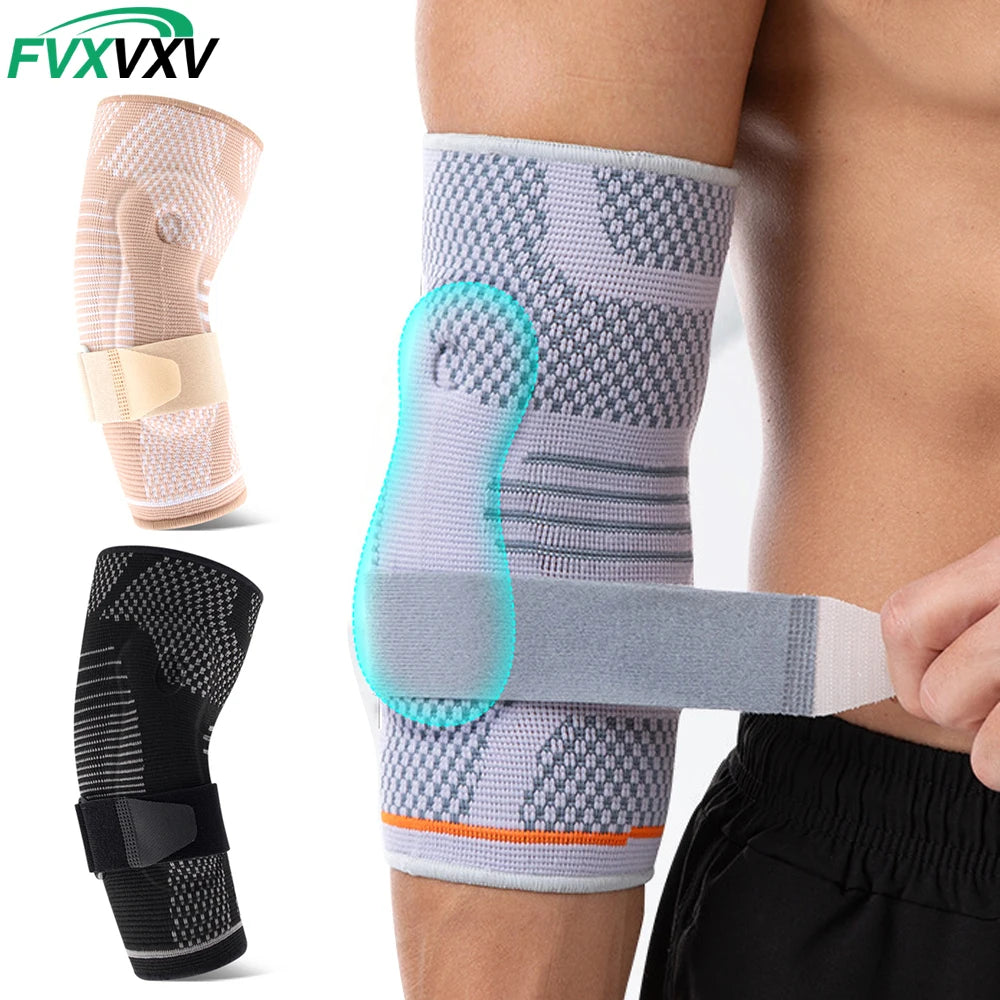 Adjustable Elbow Compression Support Brace with Gel Pads - 7