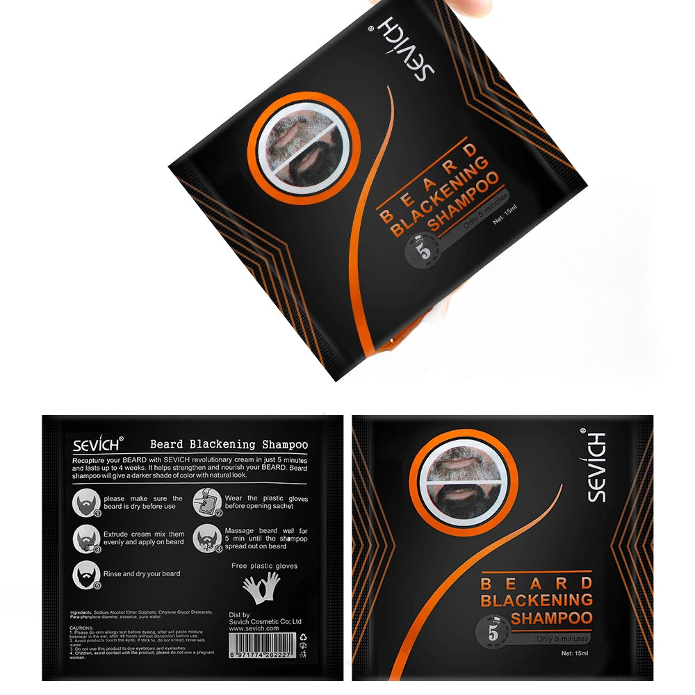 Instant Black Beard Coloring Shampoo - 11