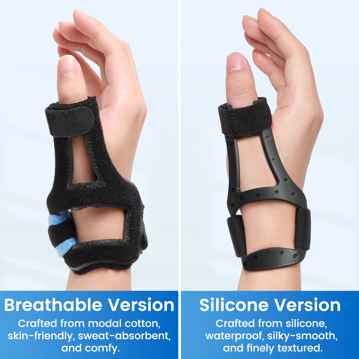 Adjustable Waterproof Silicone Thumb Splint for Pain Relief - 2