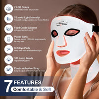 7-Color LED Photon Therapy Mask for Face and Neck