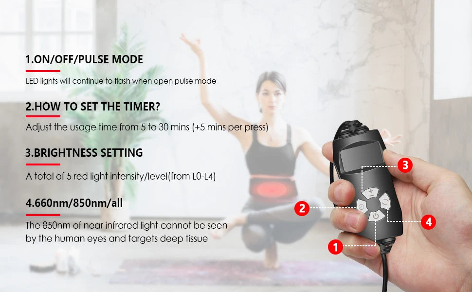 Red Light Therapy Belt for Pain Relief - 12