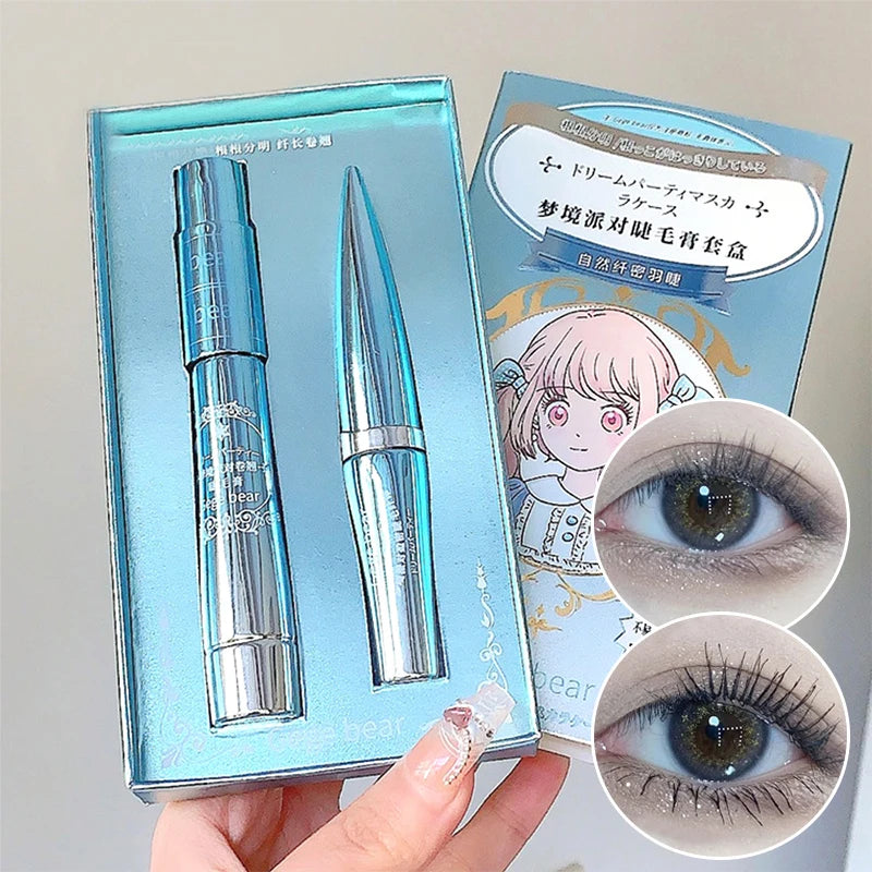 Waterproof Lengthening and Curling Fiber Mascara Set - 1