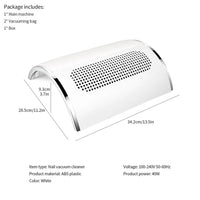 3-Fan Professional Nail Dust Collector & Vacuum Cleaner