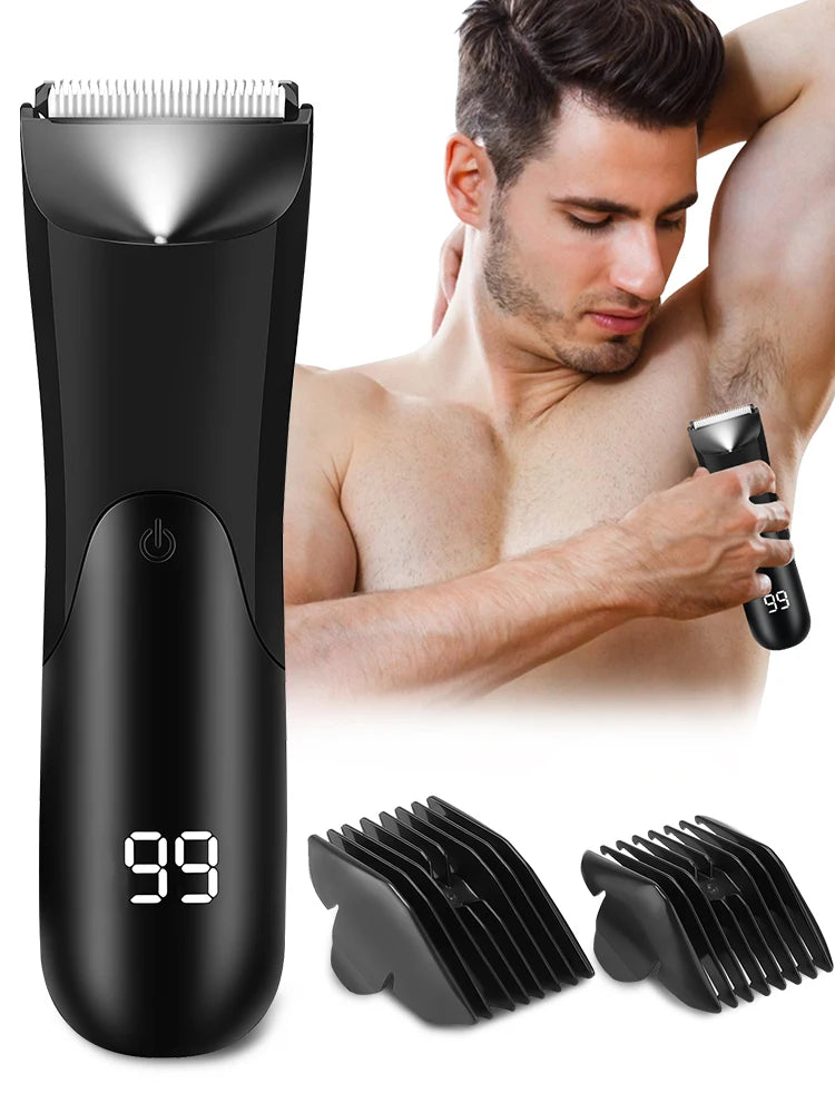 Electric Body and Groin Hair Trimmer with LED Light - 11