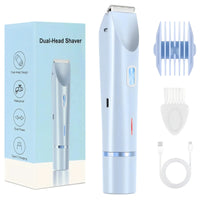2-in-1 Waterproof Electric Hair Trimmer for Face and Body
