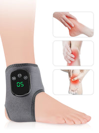 Electric Heated Ankle Brace Massager with Vibration Therapy