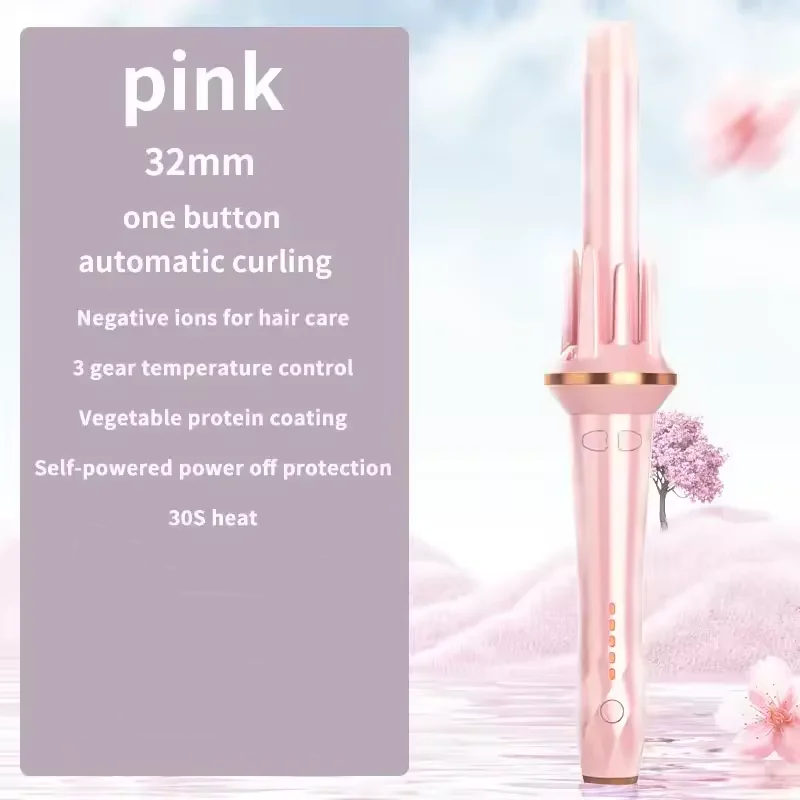 Automatic Rotating Ceramic Hair Curling Iron - 3