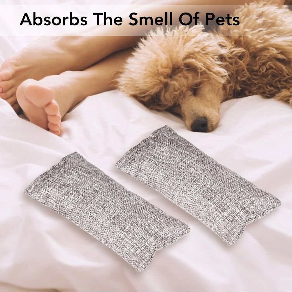 Natural Bamboo Charcoal Odor Absorber Bags (10 Pack) - 14