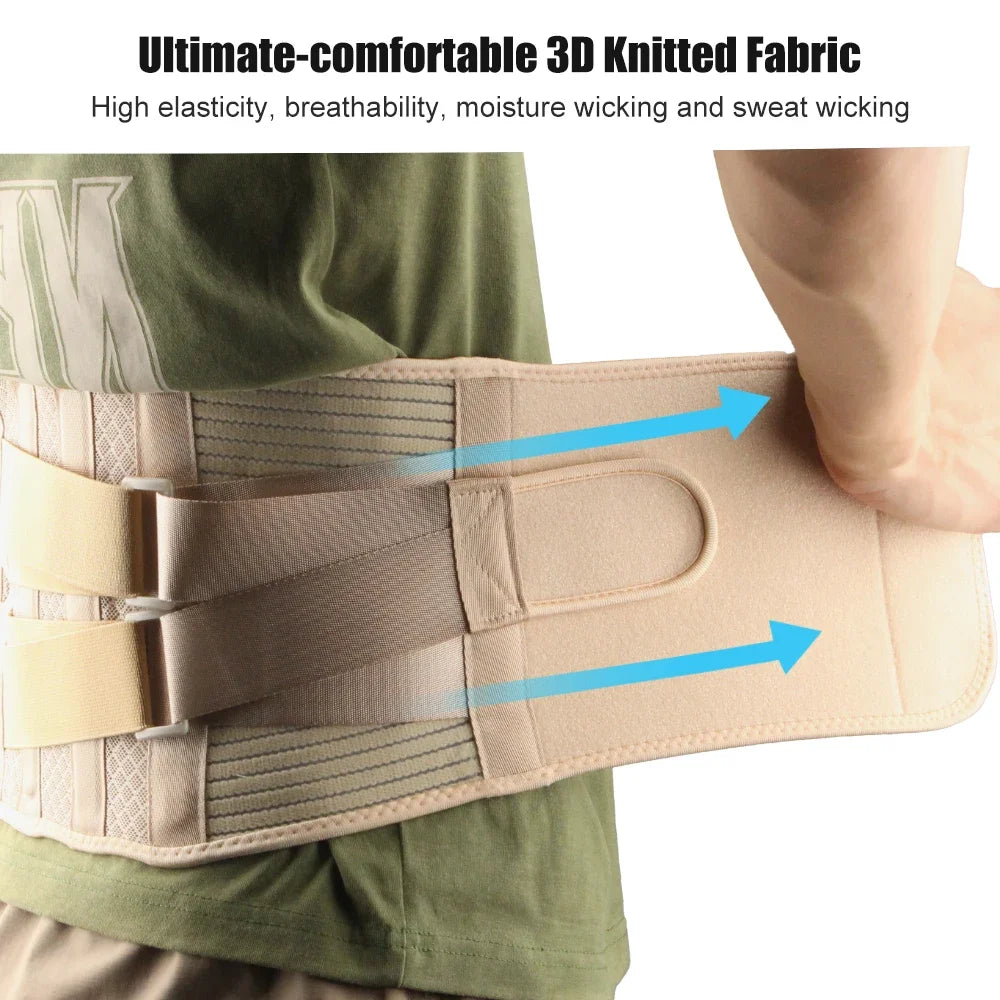 Adjustable Lumbar Support Brace for Lower Back Pain Relief - 14