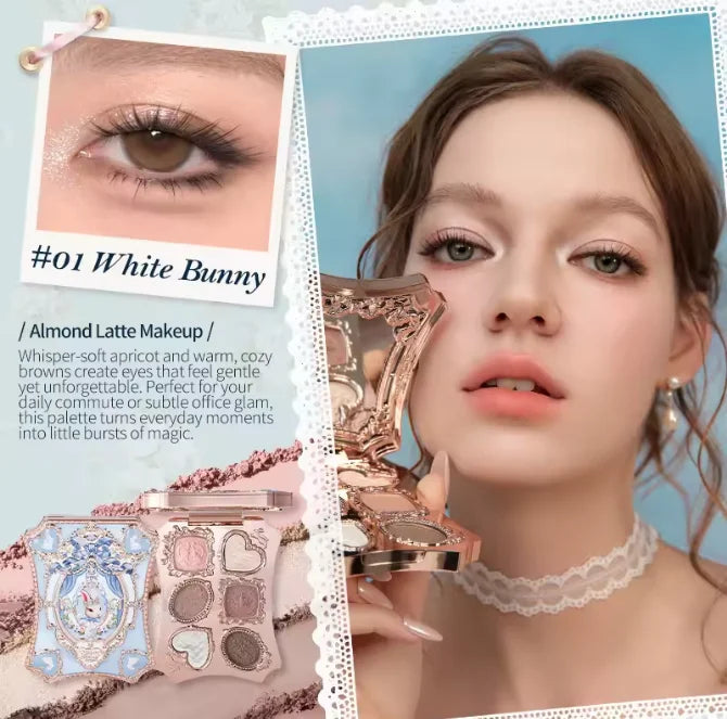 6-Color Embossed Eyeshadow Palette for All-Day Wear - 35
