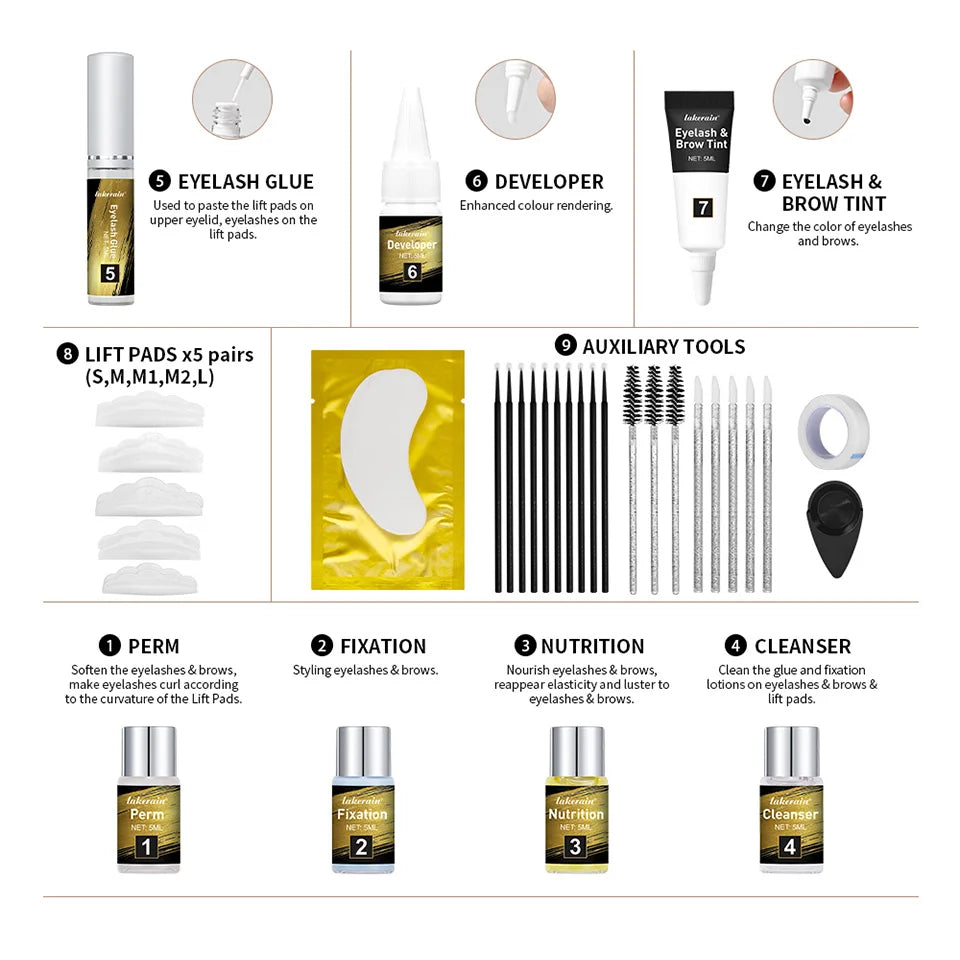 Professional Eyelash Lift and Eyebrow Tinting Kit - 11