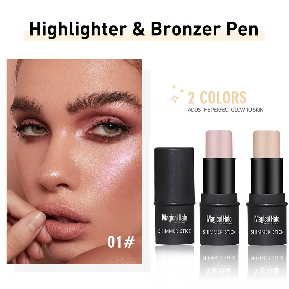Creamy Face Highlighter and Contour Shimmer Stick - 2