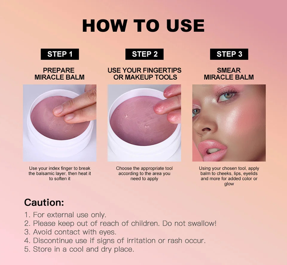 Multi-Purpose Cream Glow Balm for Cheeks, Lips and Eyes - 16