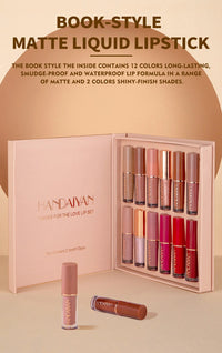 12-Color Waterproof Matte Liquid Lipstick Set