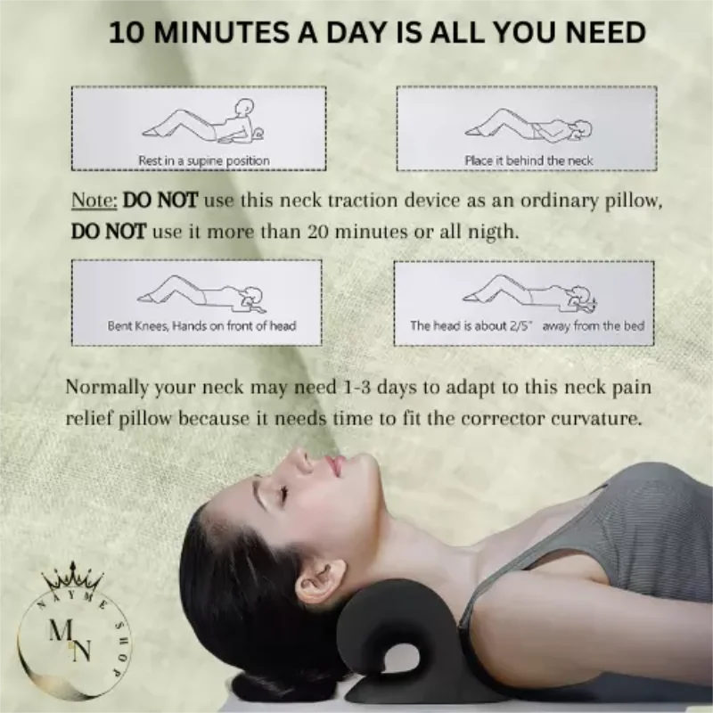 Cervical Neck Traction Pillow for Pain Relief - 2