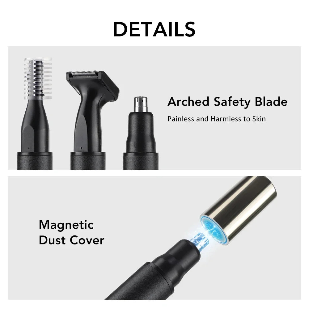 3-in-1 Electric Nose, Ear, and Facial Hair Trimmer - 4