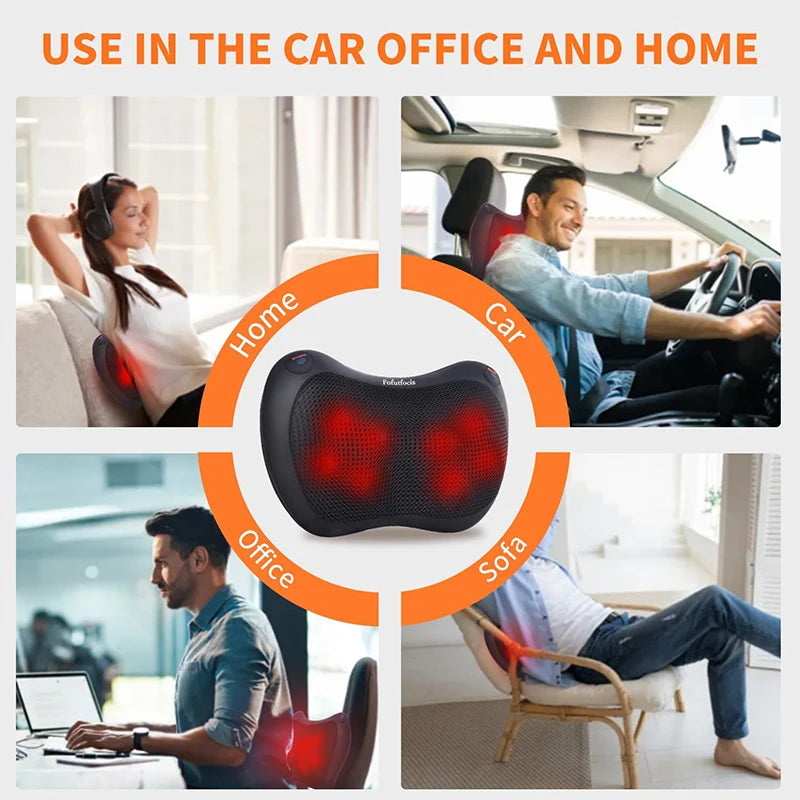 Electric Shiatsu Neck and Back Massage Pillow with Heat - 5