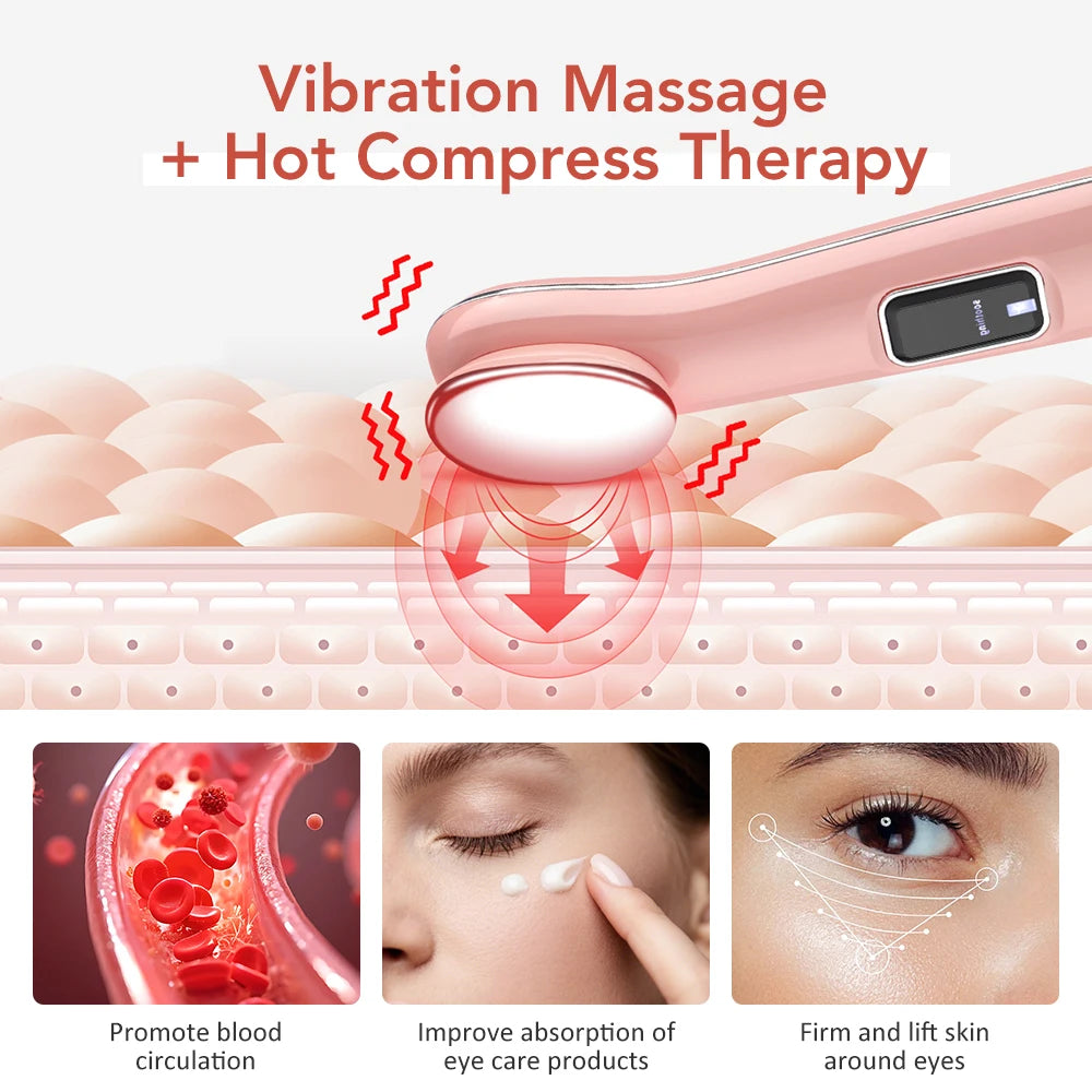 Heated Eye Massager Wand for Dark Circles and Puffiness - 3