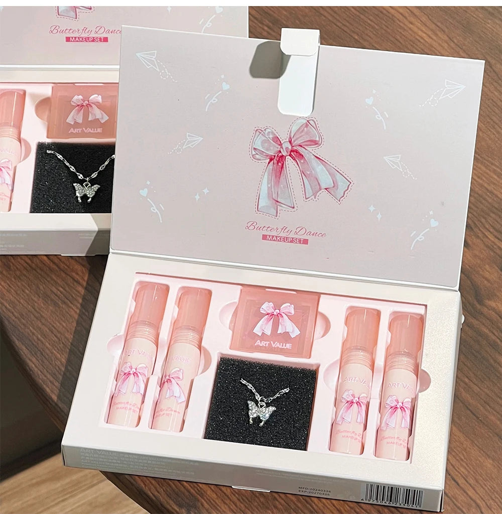 6-Piece Velvet Matte Lipstick and Blush Makeup Gift Set - 15