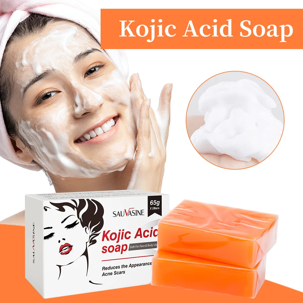 Brightening Kojic Acid Exfoliating Soap for Face and Body - 1