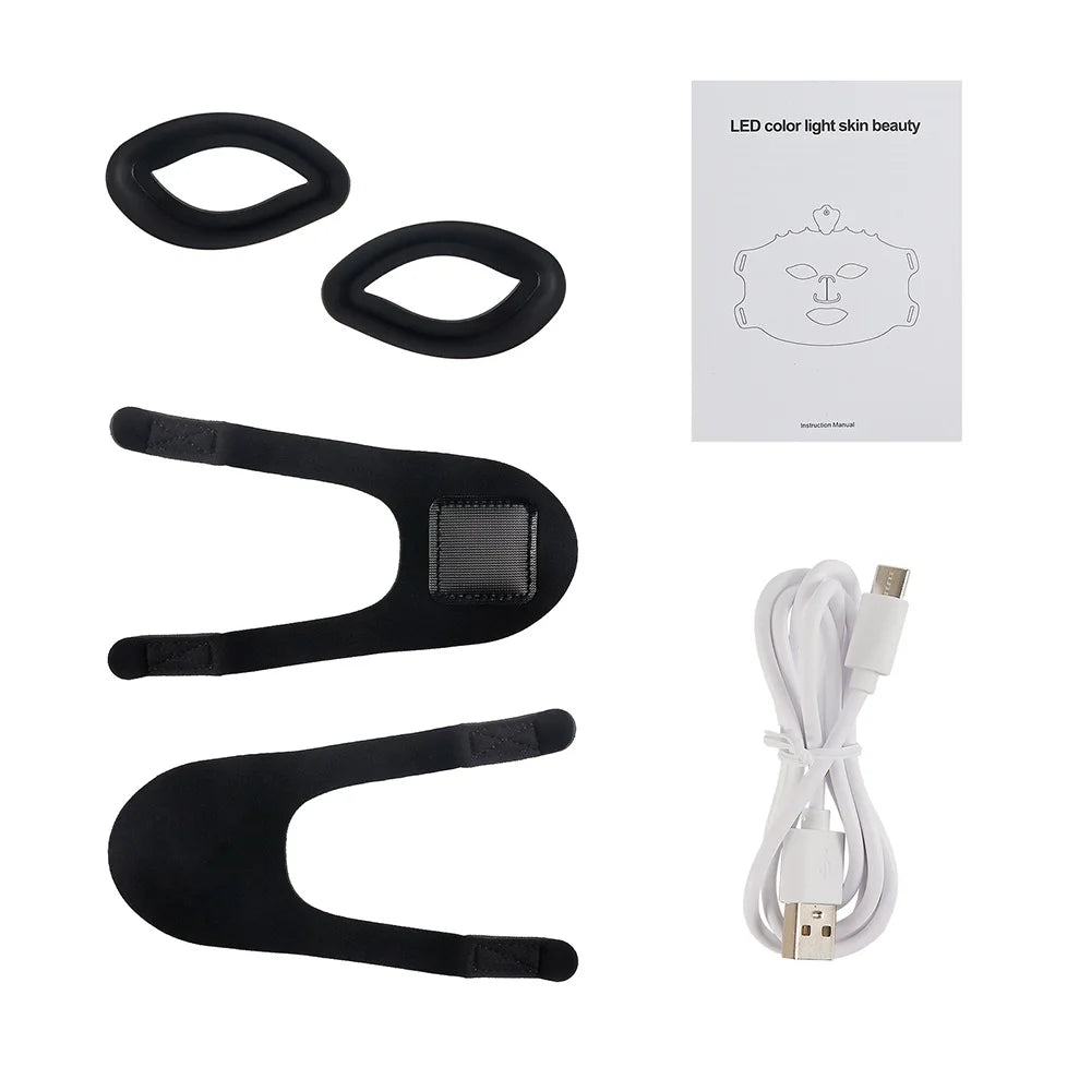 7-Color LED Photon Therapy Silicone Facial Mask - 25