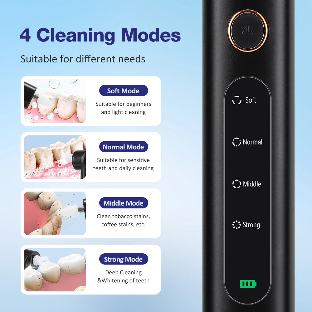 Electric Dental Plaque Remover and Teeth Polishing Kit - 3