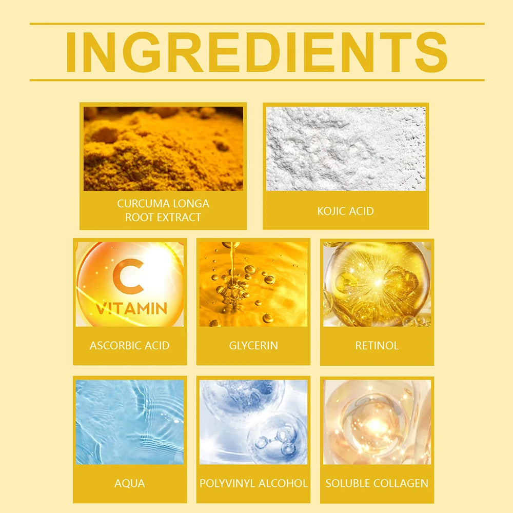Kojic Acid Turmeric Overnight Peel-Off Mask for Radiant Skin - 5