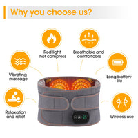 Heated Lumbar Massage Belt for Back Pain Relief