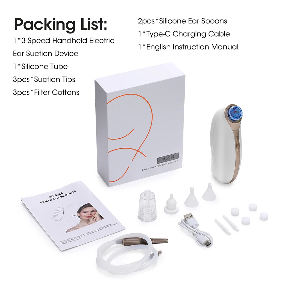 Electric Ear Wax Removal Vacuum Cleaner Set - 14