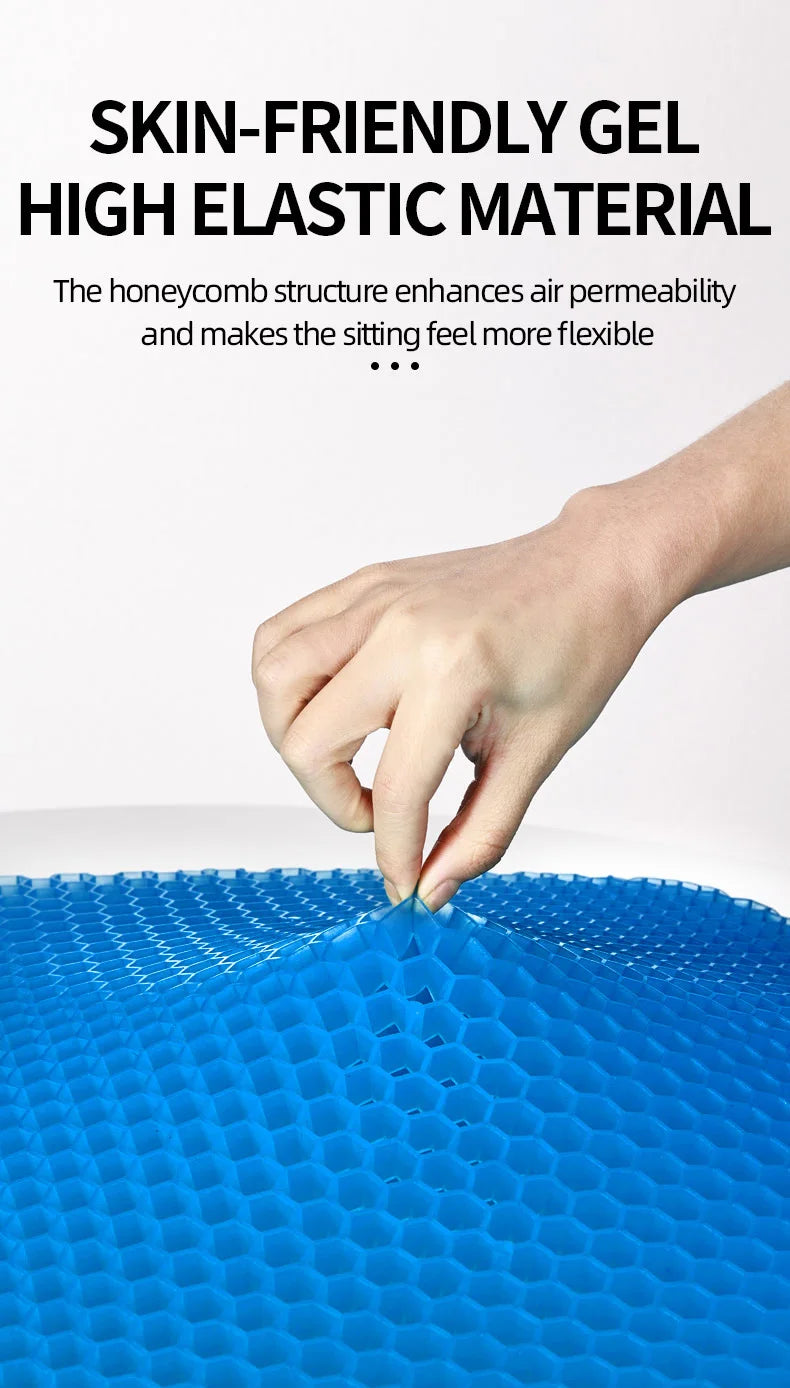 Breathable Honeycomb Gel Seat Cushion for Pain Relief - 9