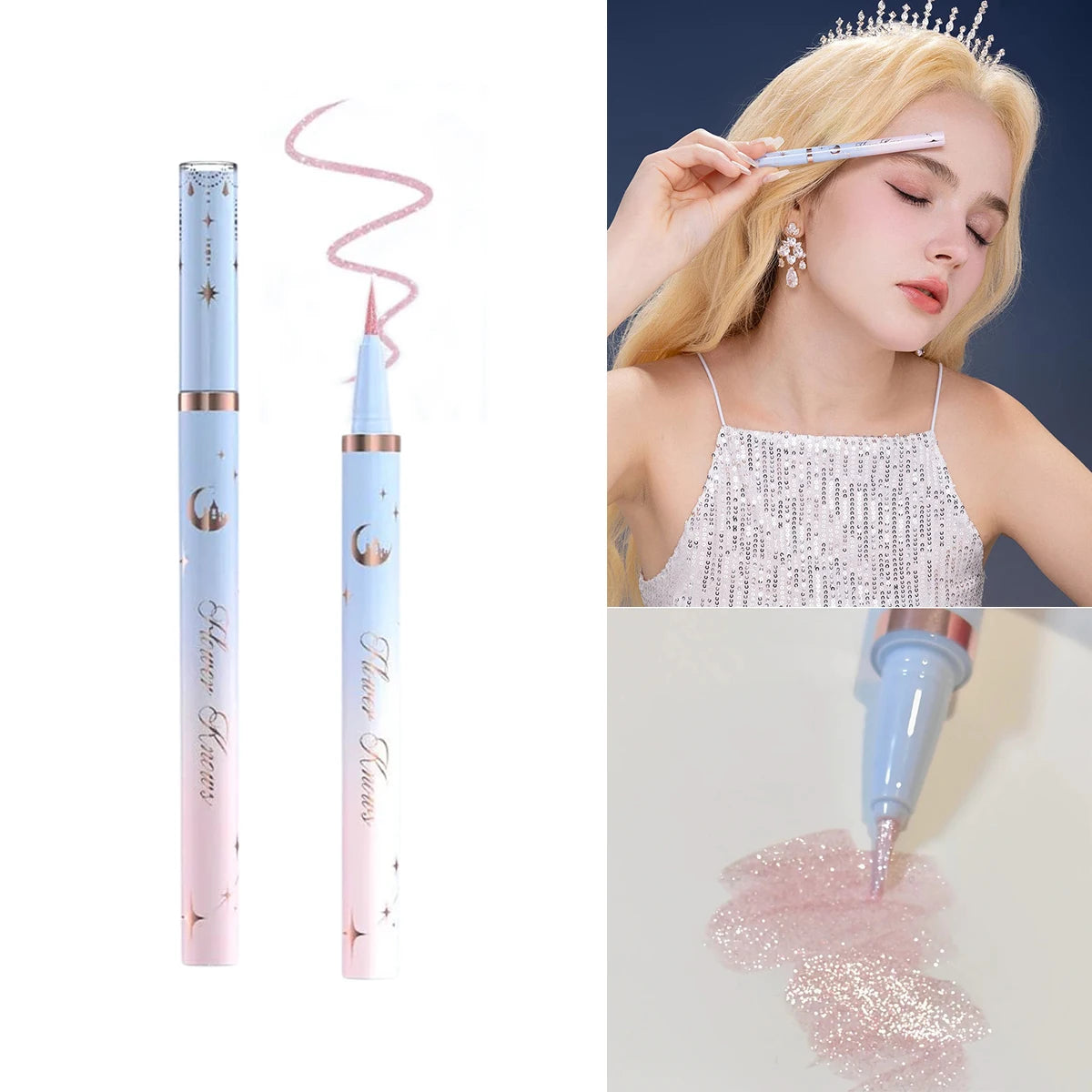 Waterproof Mermaid Liquid Eyeliner with Precise Fine Tip - 12