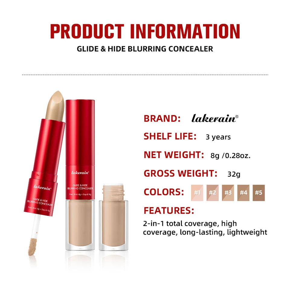 2-in-1 Full Coverage Blurring Liquid Concealer - 15