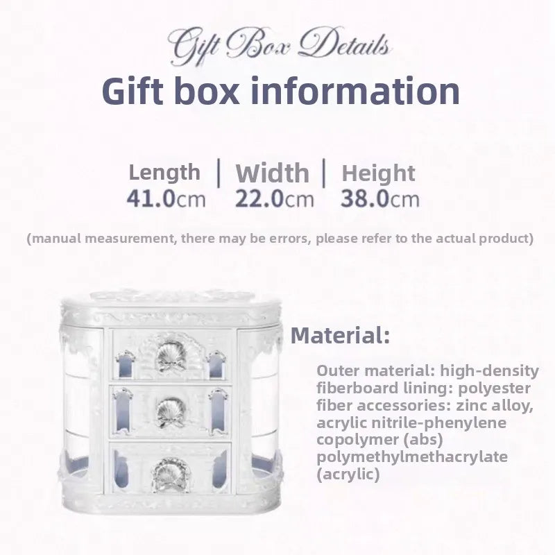 Shell Pearl Decorative Makeup and Jewelry Storage Case - 4