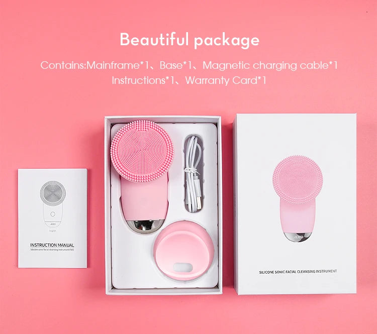 Electric Silicone Facial Cleansing Brush for Pore Cleaning - 19