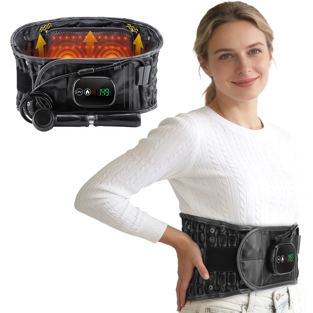 Heated Inflatable Lumbar Support Belt for Back Pain Relief - 7