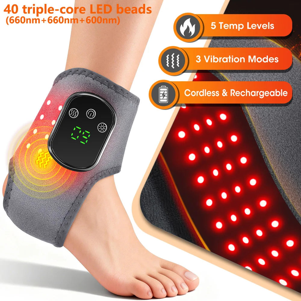 Heated Vibrating Ankle and Wrist Support Wrap - 61