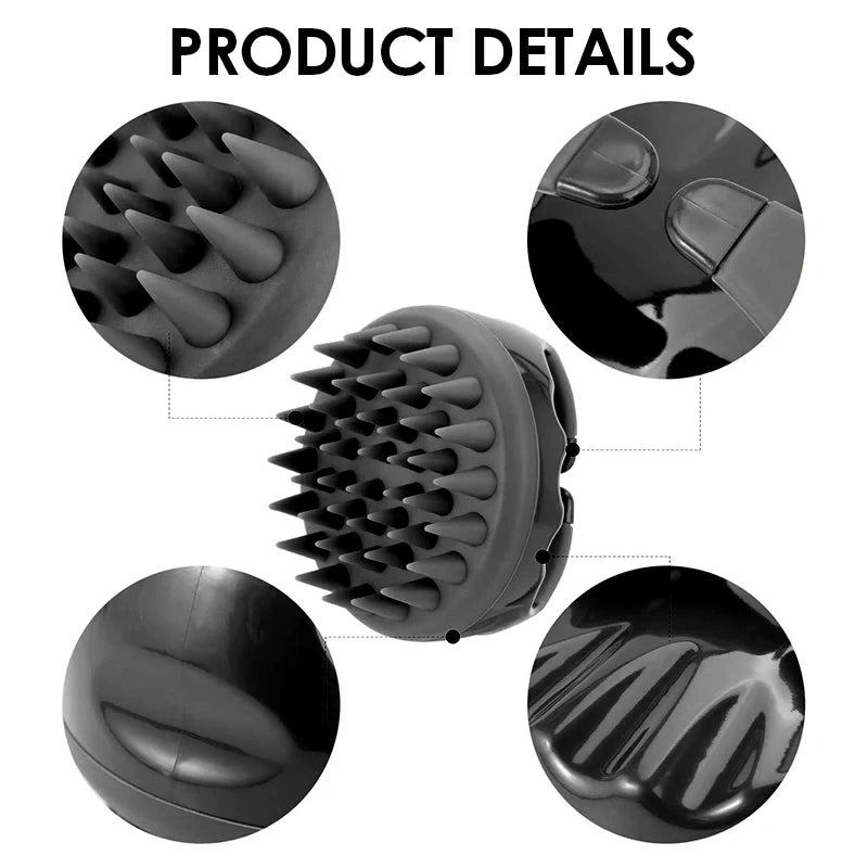 Silicone Scalp Massager and Shampoo Brush for Hair Growth - 5