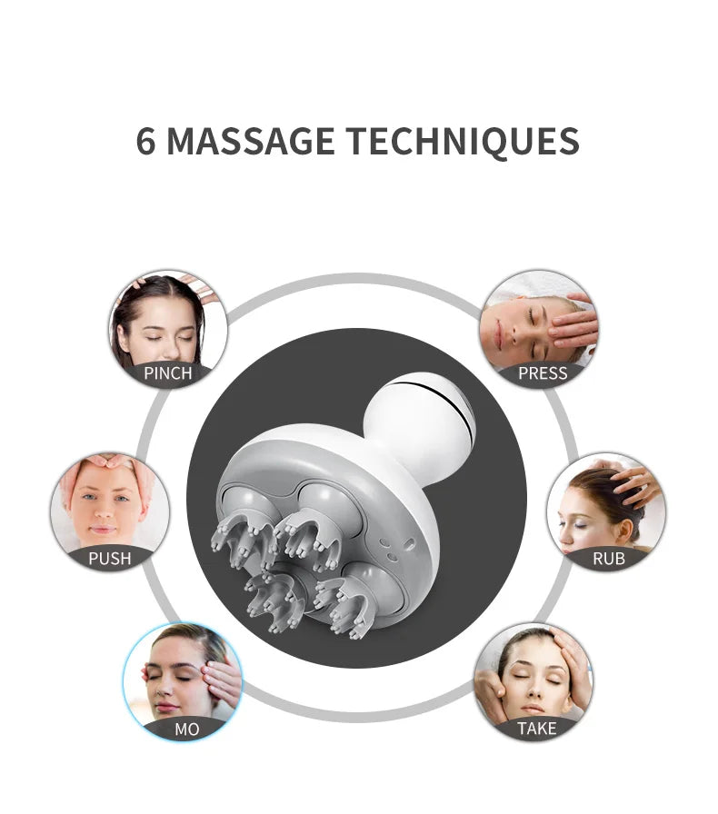 Electric Cordless Scalp Massager for Stress Relief and Hair Growth - 11