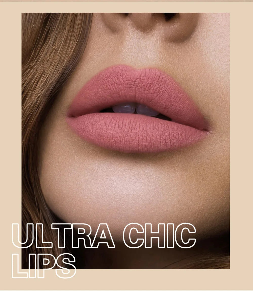 12-Color Waterproof Matte Liquid Lipstick Set - 8