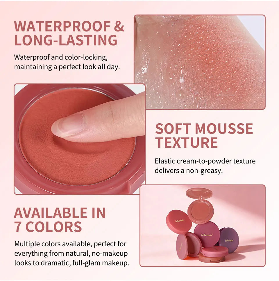 Matte Bouncy Cream-to-Powder Blush for Natural Glow - 12